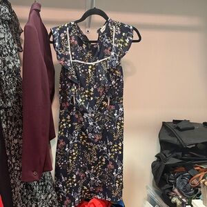 Monteau Navy Floral Mini Dress